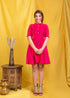PINK SHORT GATHERS DRESS